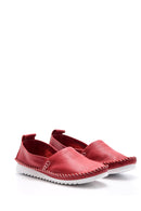 Kadın Dikiş Detaylı Deri Loafer | Derimod