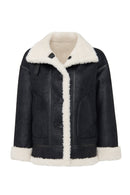 Oslo Women's Beige Reversible Teddy Coat | Derimod