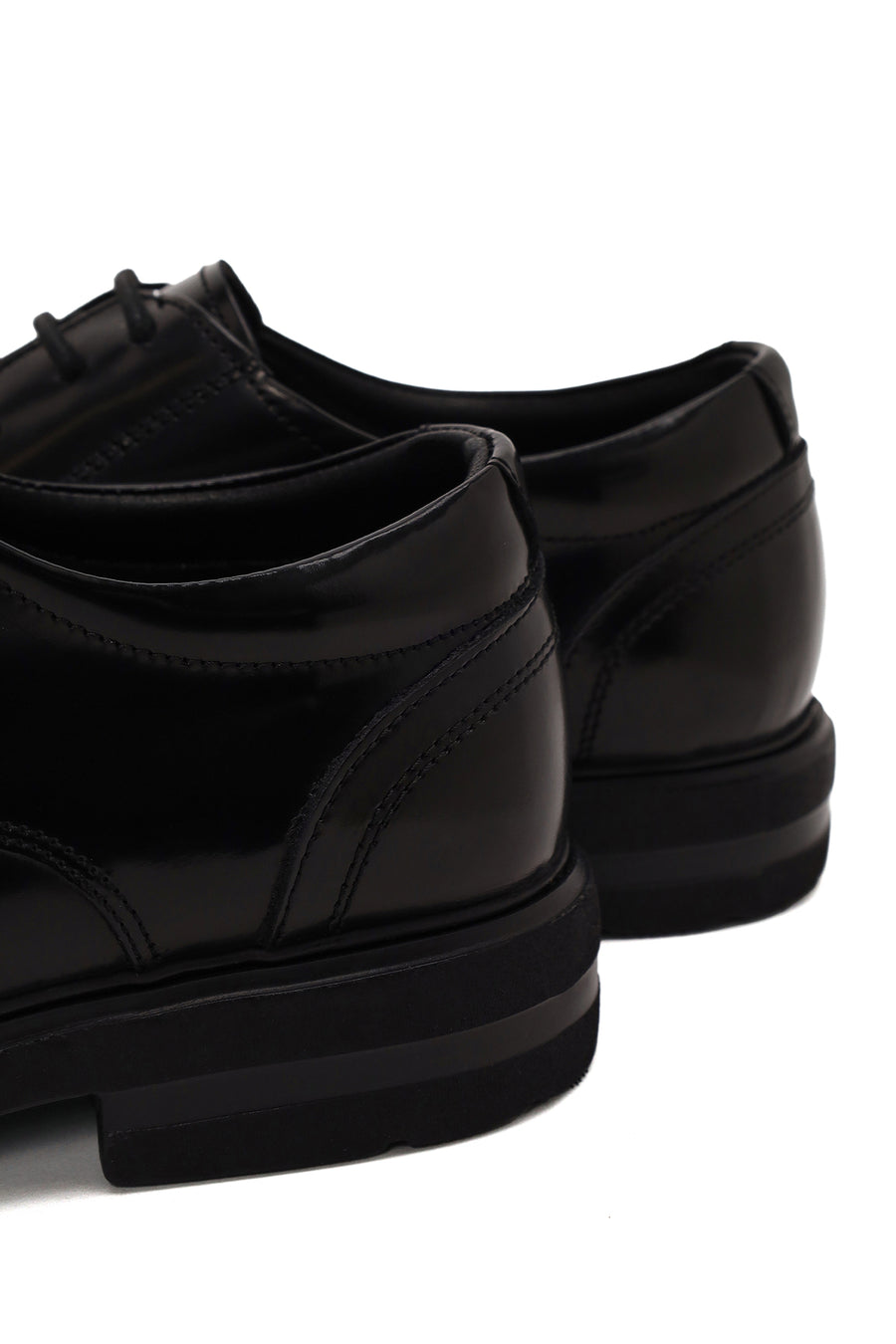Male Black Lace-Up Leather Casual Shoes