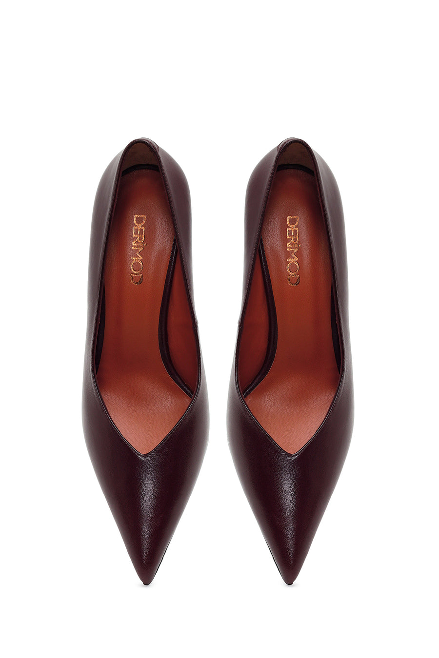 Kadın Bordo Topuklu Deri Stiletto