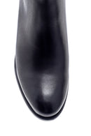 Women's Leather Zipper Detailed Heeled Boots | Derimod