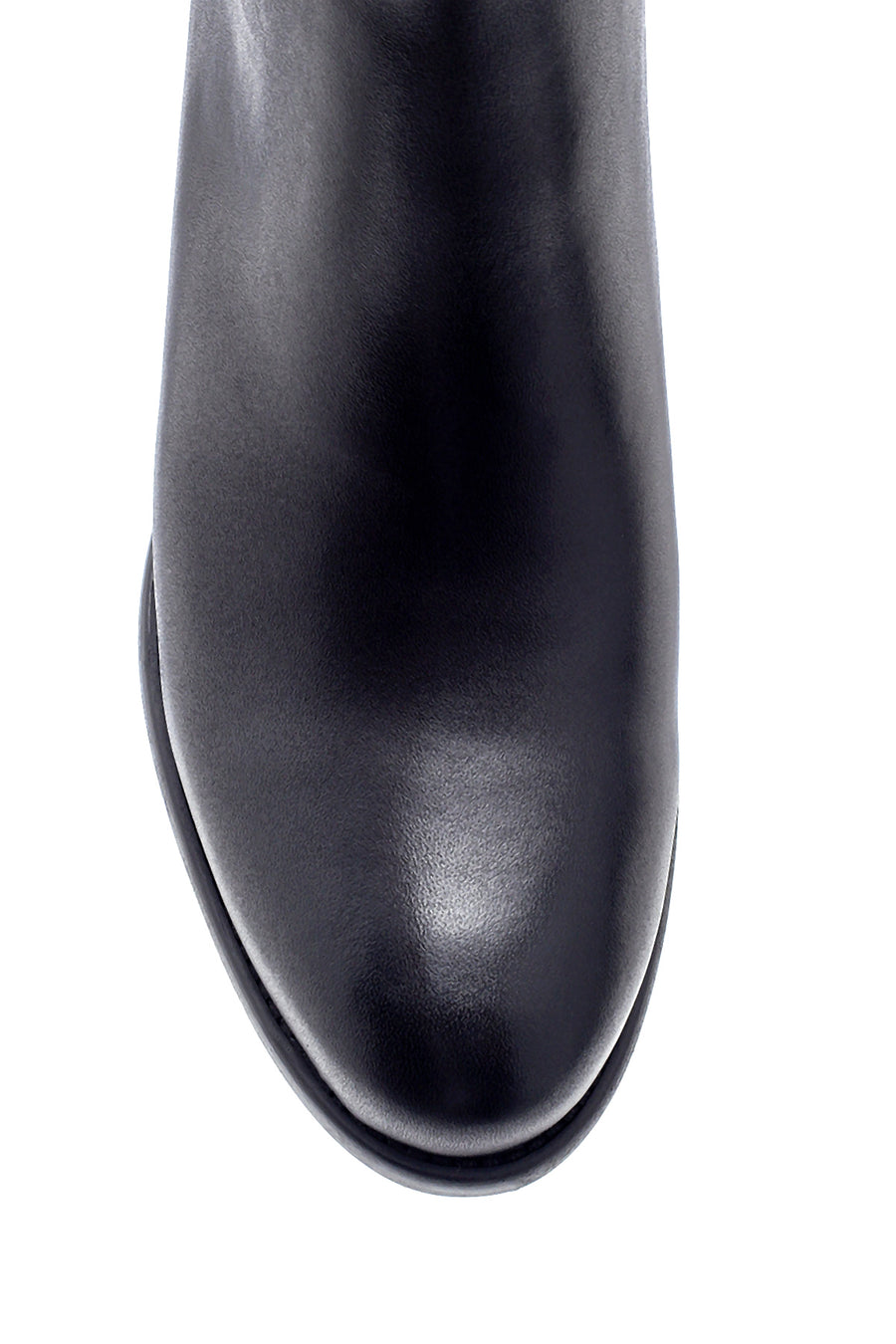 Women's Leather Zipper Detailed Heeled Boots