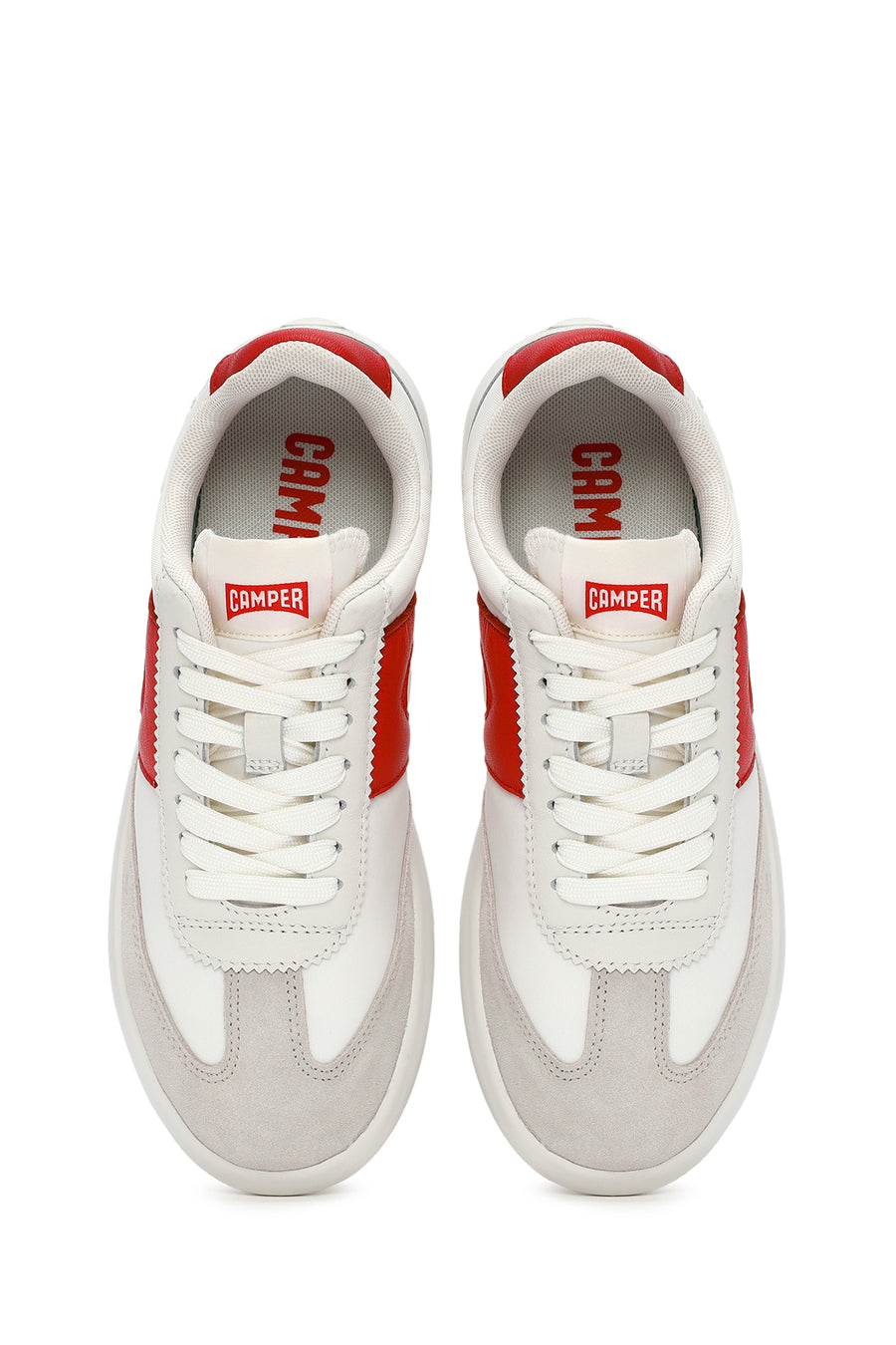 Camper Women's White Pelotas XLite Lace-Up Leather Sneaker