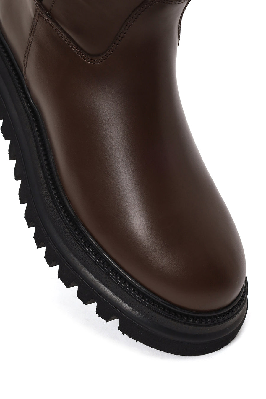 Harley Davidson Kadın Kahverengi River Fermuarlı Kalın Tabanlı Deri Bot