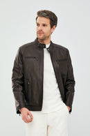 Alanzo Men's Mink Leather Jacket | Derimod