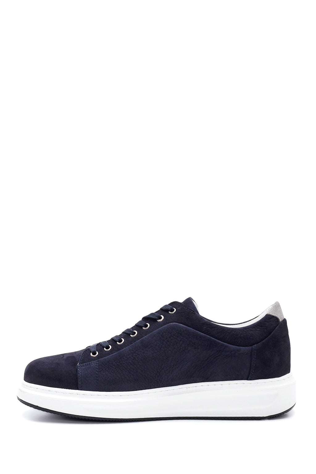 Erkek Lacivert Nubuk Deri Sneaker