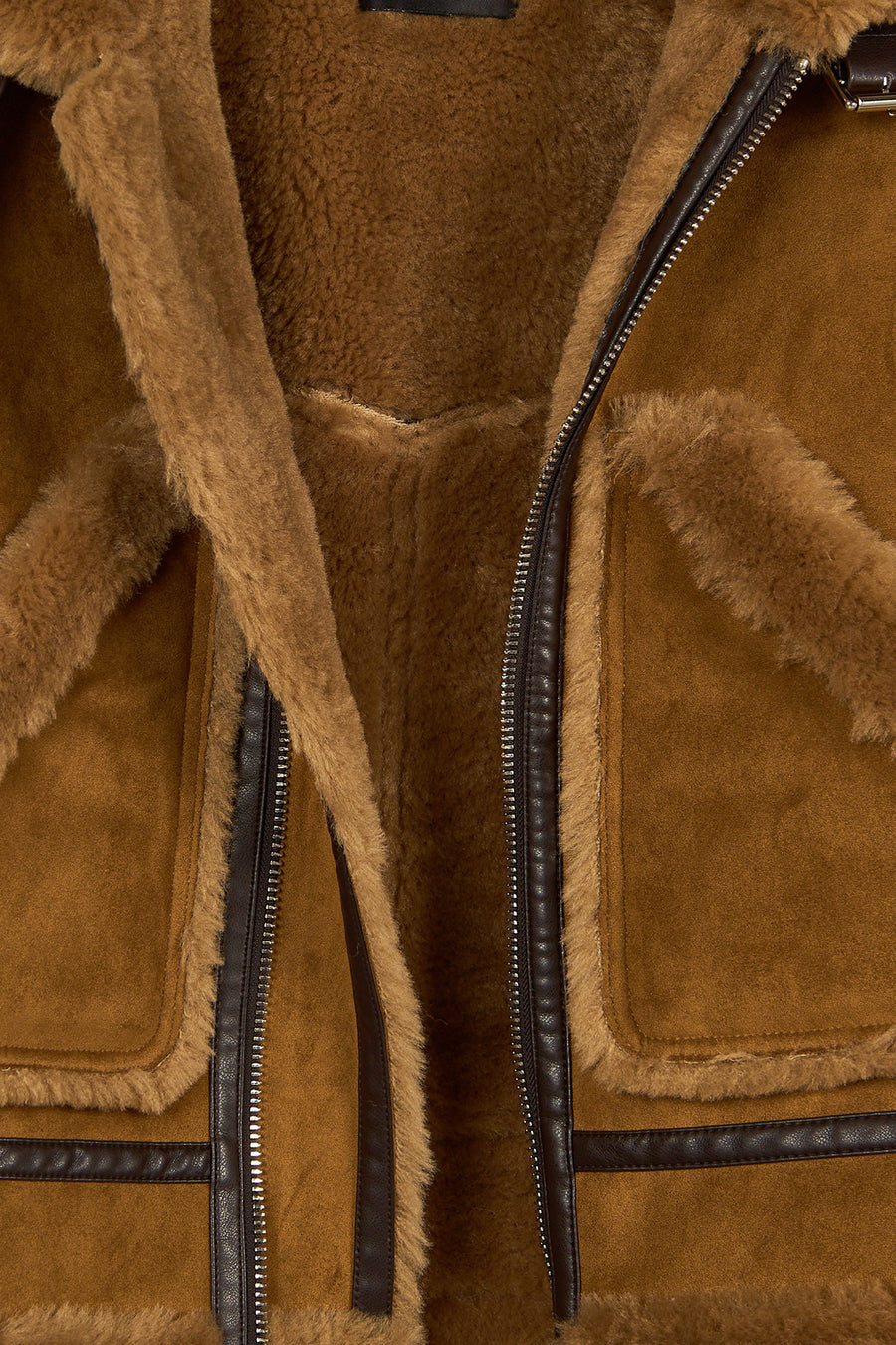 Stokholm Kadın Camel Oversize Teddy Mont