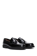 Erkek Siyah Rugan Deri Klasik Loafer | Derimod