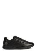Geox Men's Black Spherica Ec2 Lace-Up Leather Casual Sneaker | Derimod
