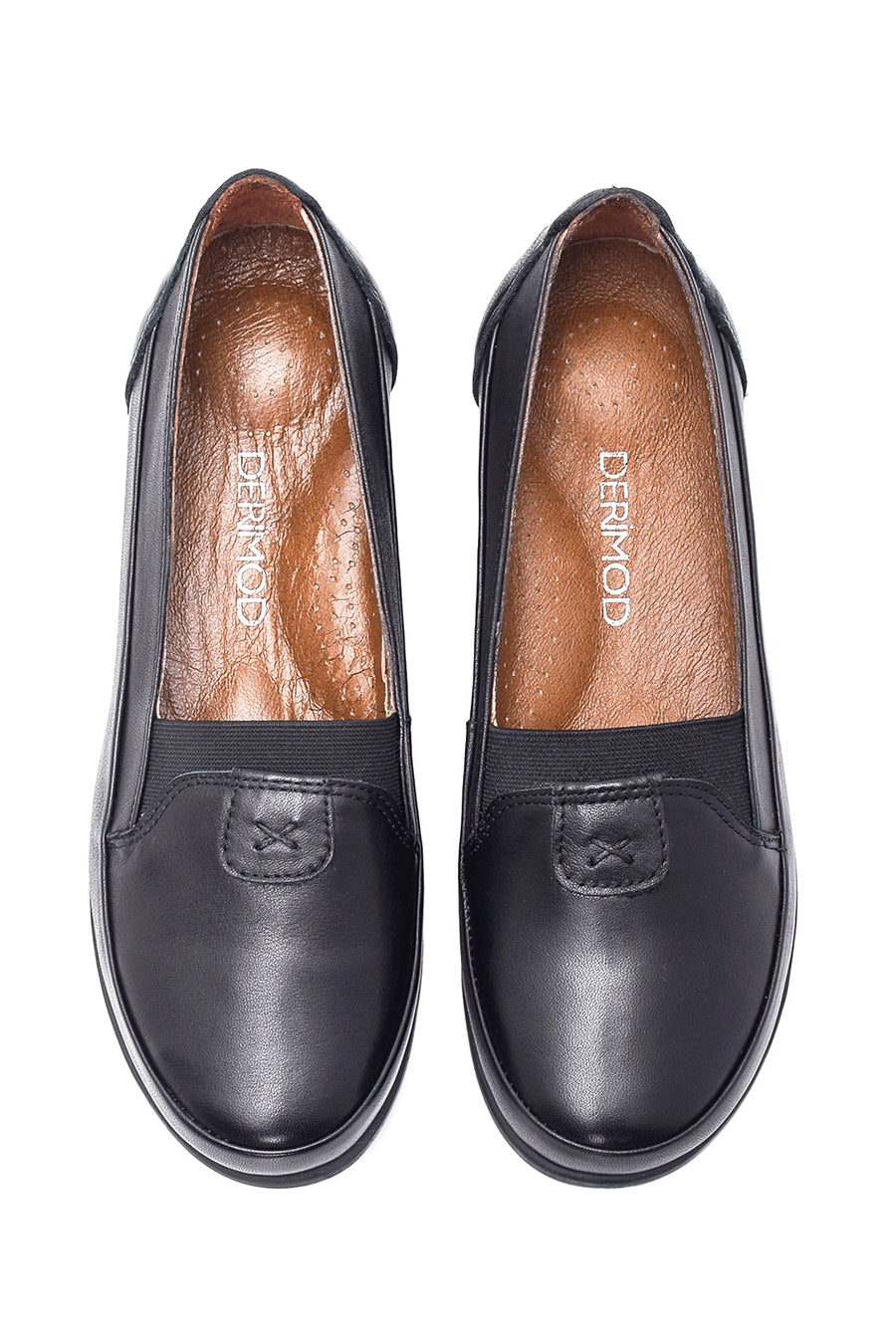 Women's Black Leather Comfort Loafer