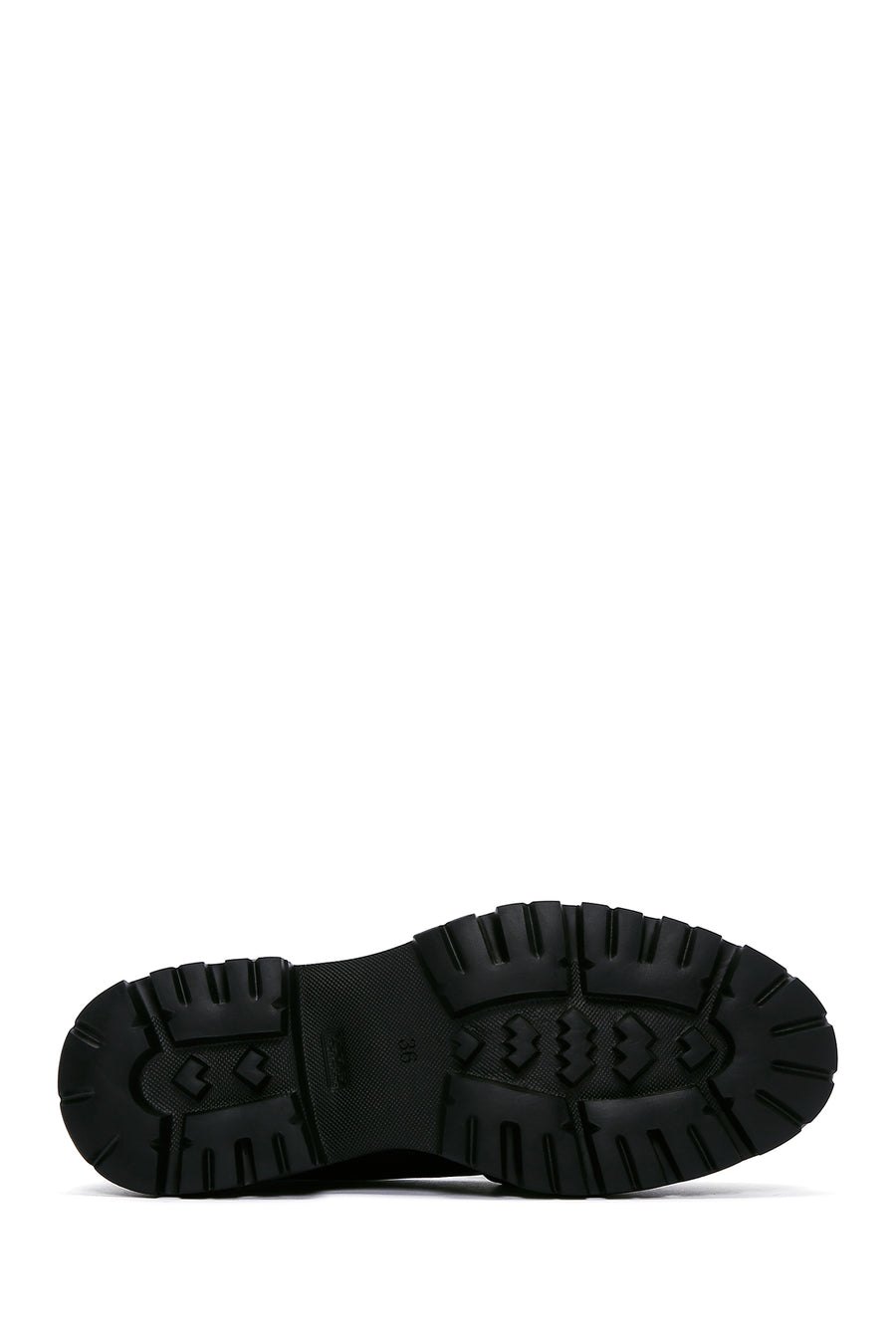 Kadın Siyah Zincir Detaylı Maskülen Loafer