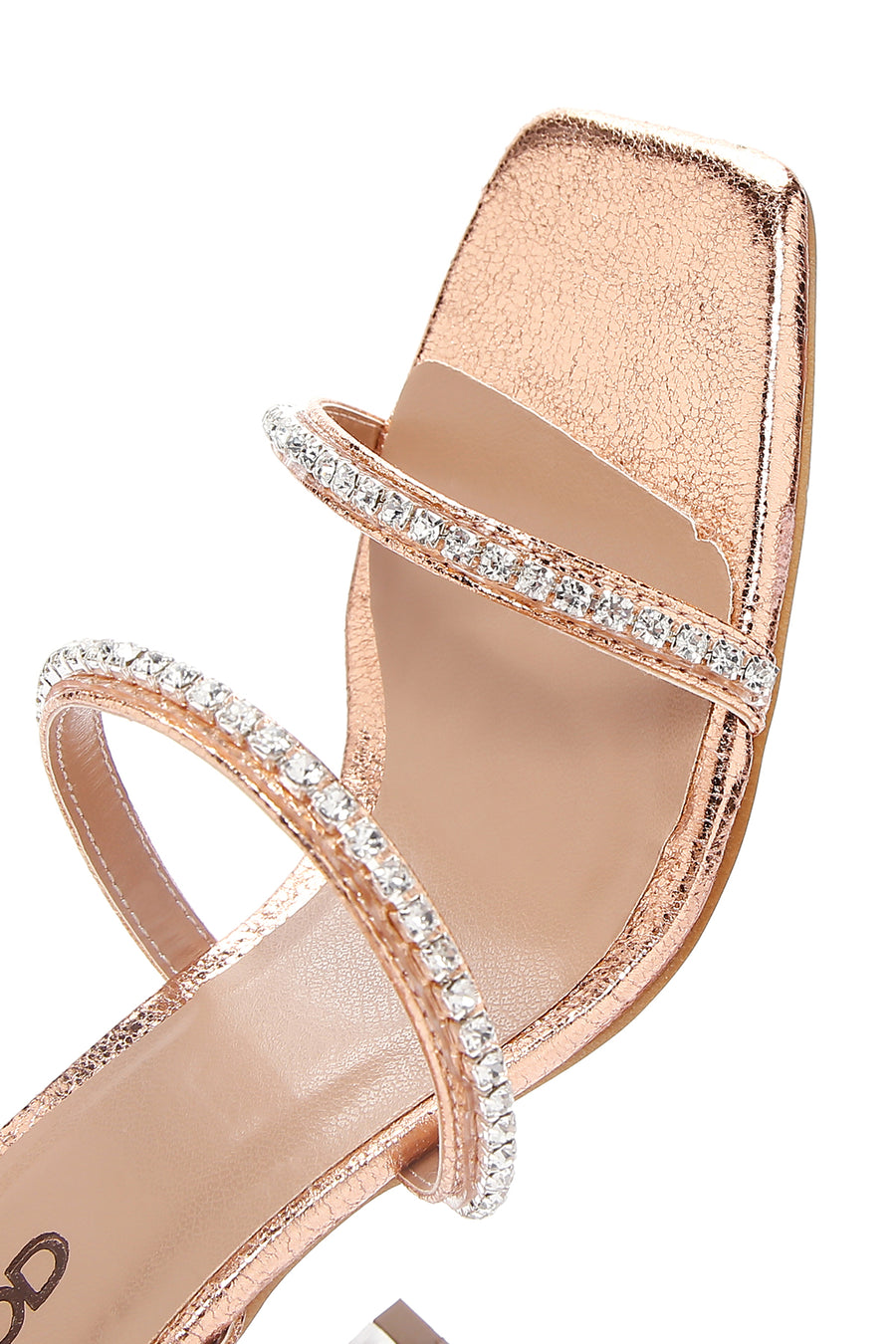 Women's Bronze Stone Heeled Sandals