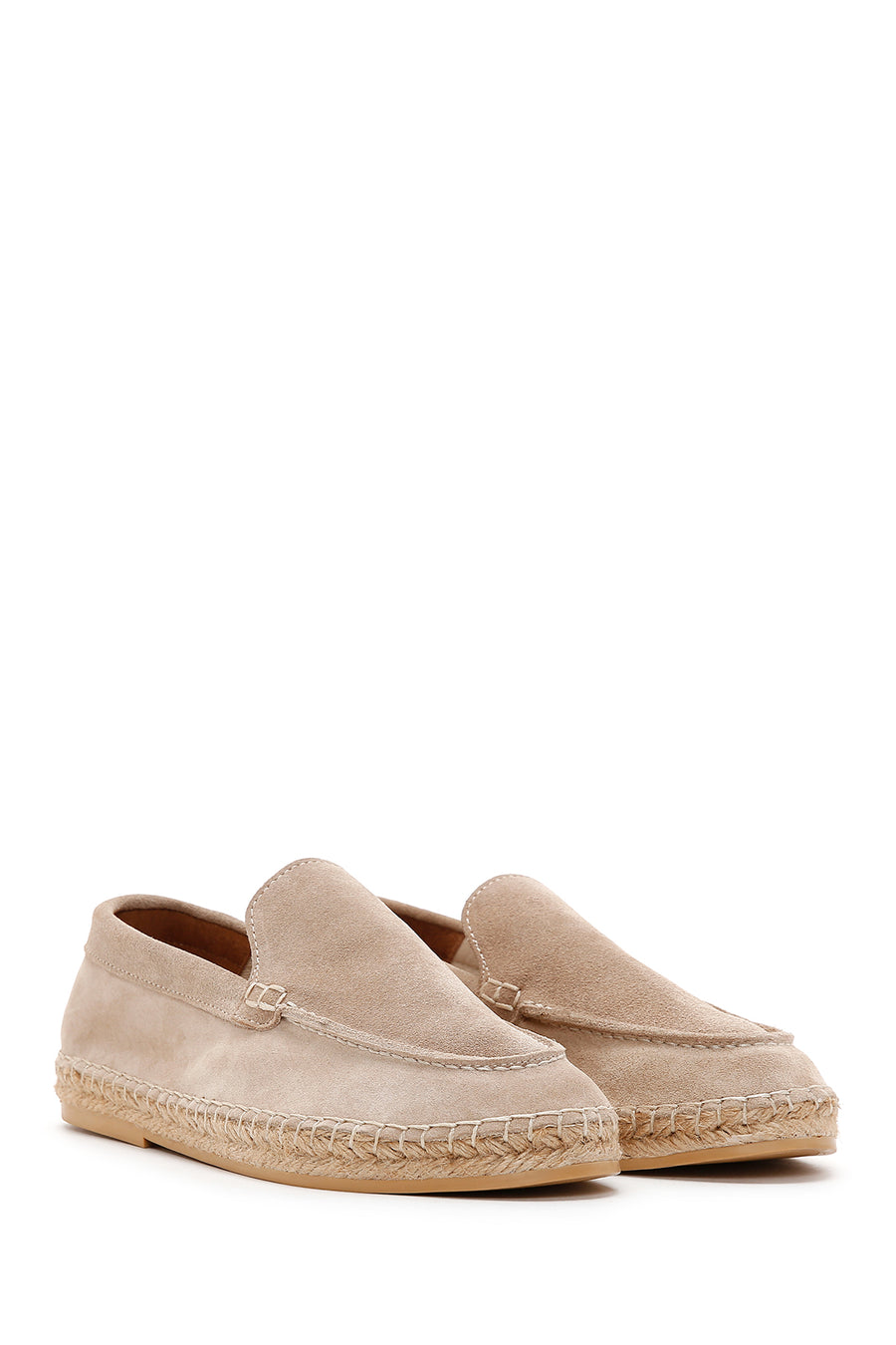 Men's Beige Suede Leather Espadrille