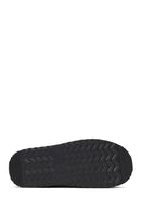 Women's Black Thick-Soled Suede Leather Teddy Boot | Derimod