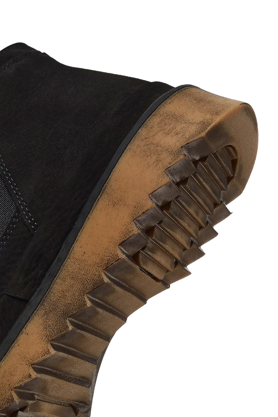 Male Black Nubuck Leather Chelsea Boots