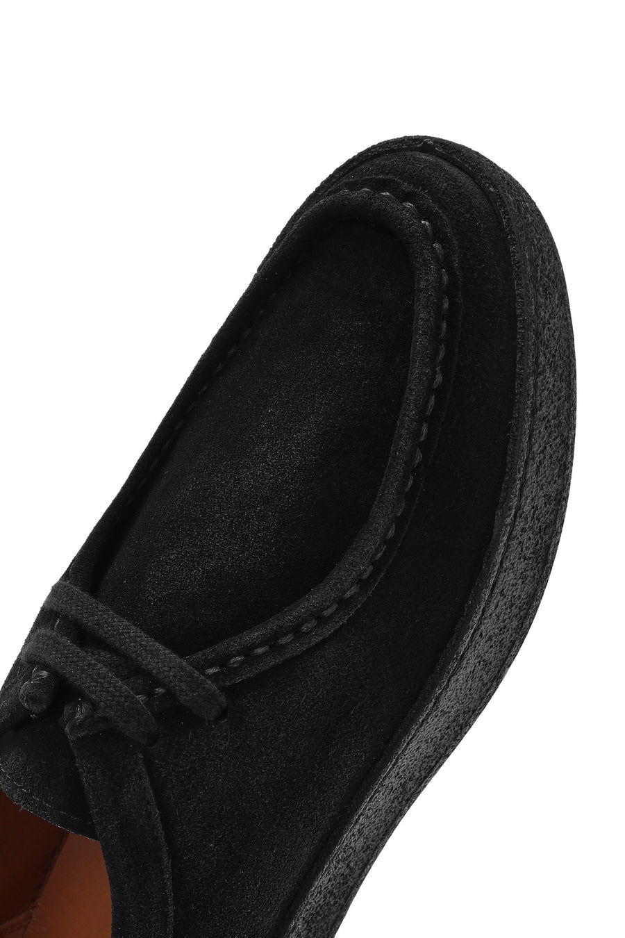 Men's Black Lace-Up Suede Leather Casual Shoes