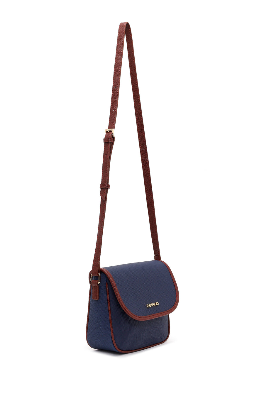 Woman Navy Long-Strap Crossbody Bag