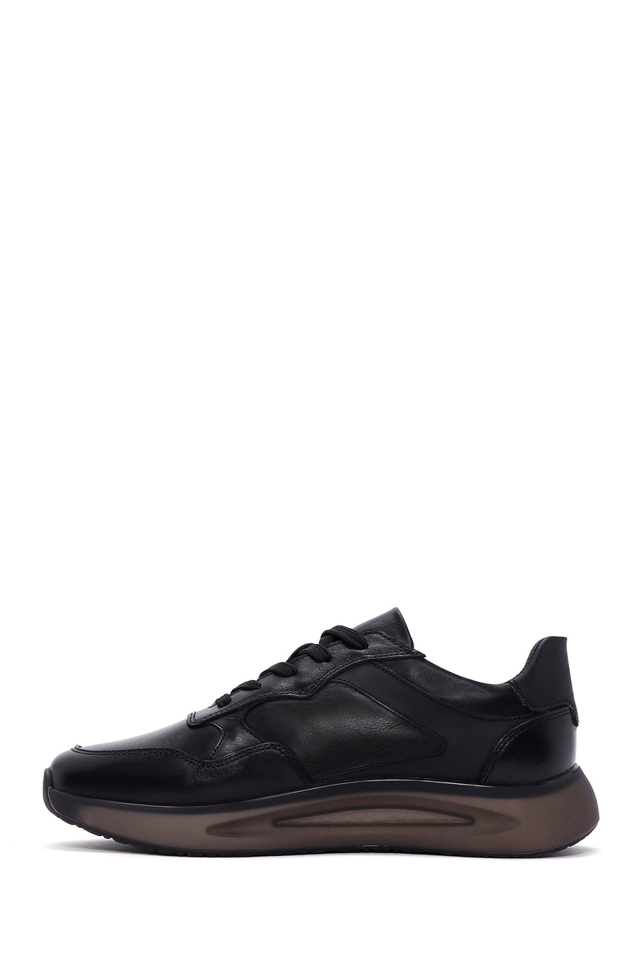 Erkek Siyah Deri Sneaker