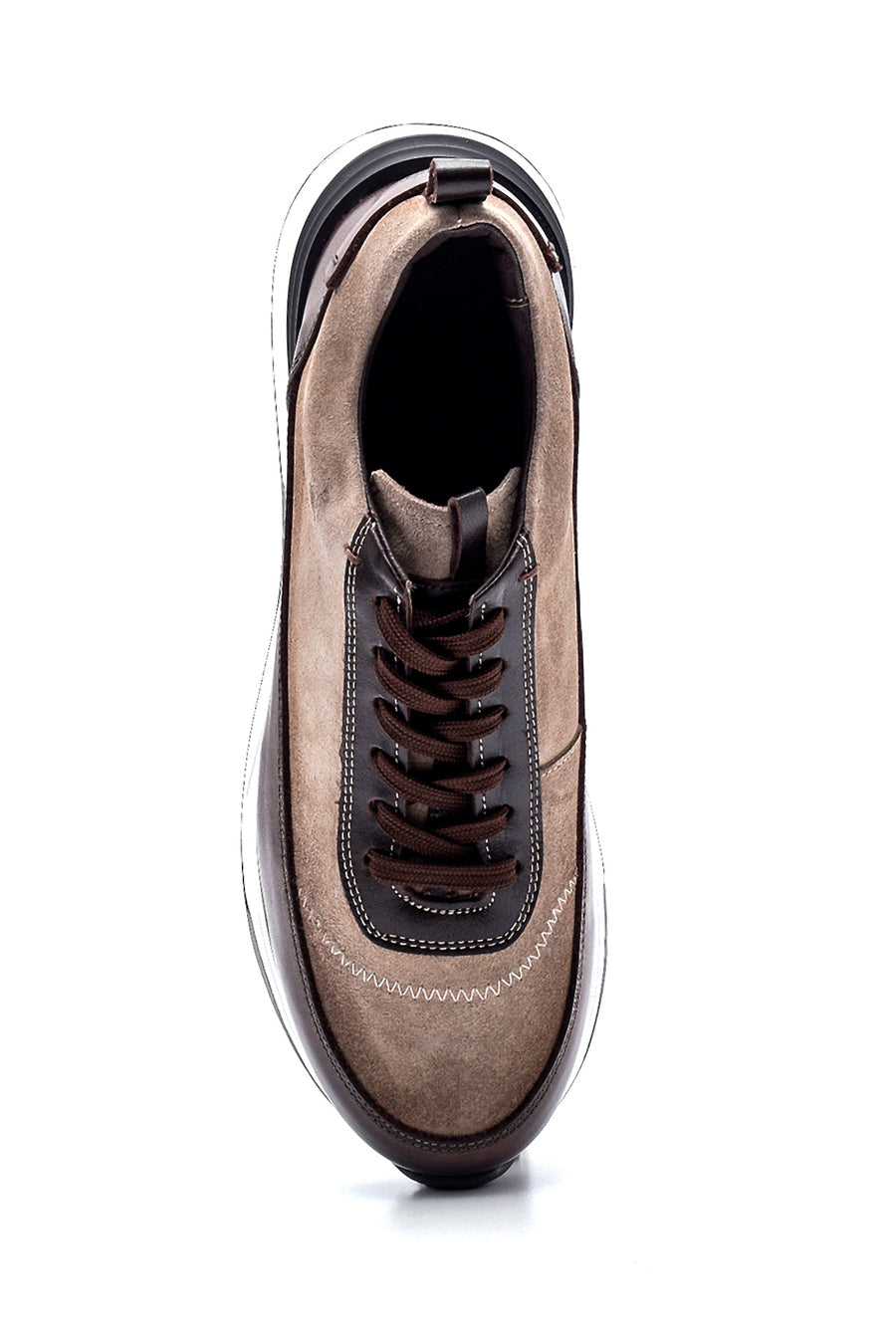 Erkek Deri Süet Detaylı Sneaker