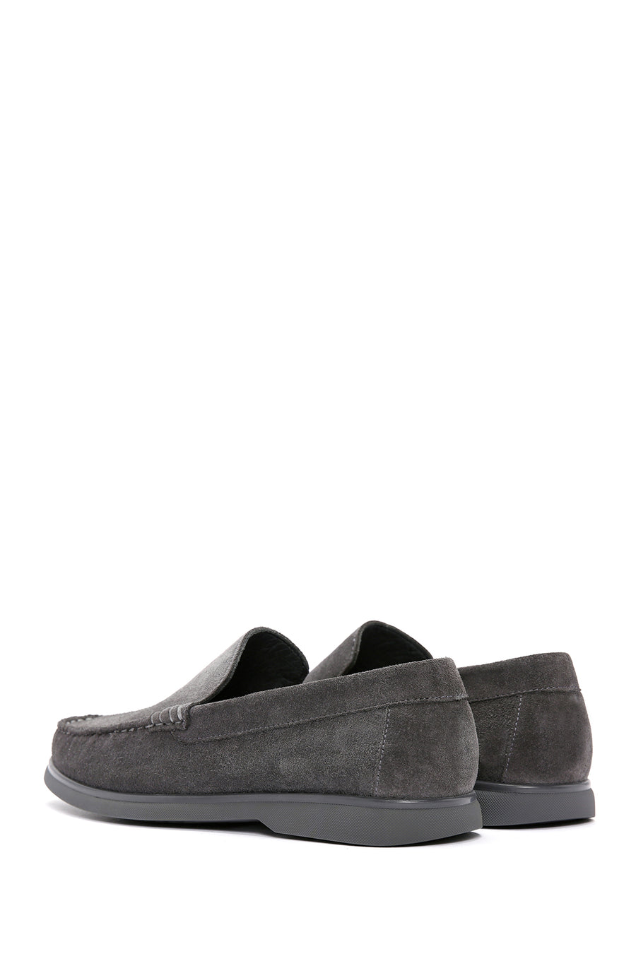 Derimod Fly Men's Gray Suede Leather Loafer