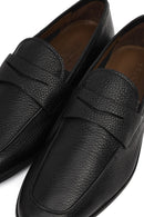 Men's Black Leather Classic Loafer | Derimod