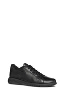 Geox Men's Black U Aerantis A - Tumb Laced Leather Sneaker | Derimod