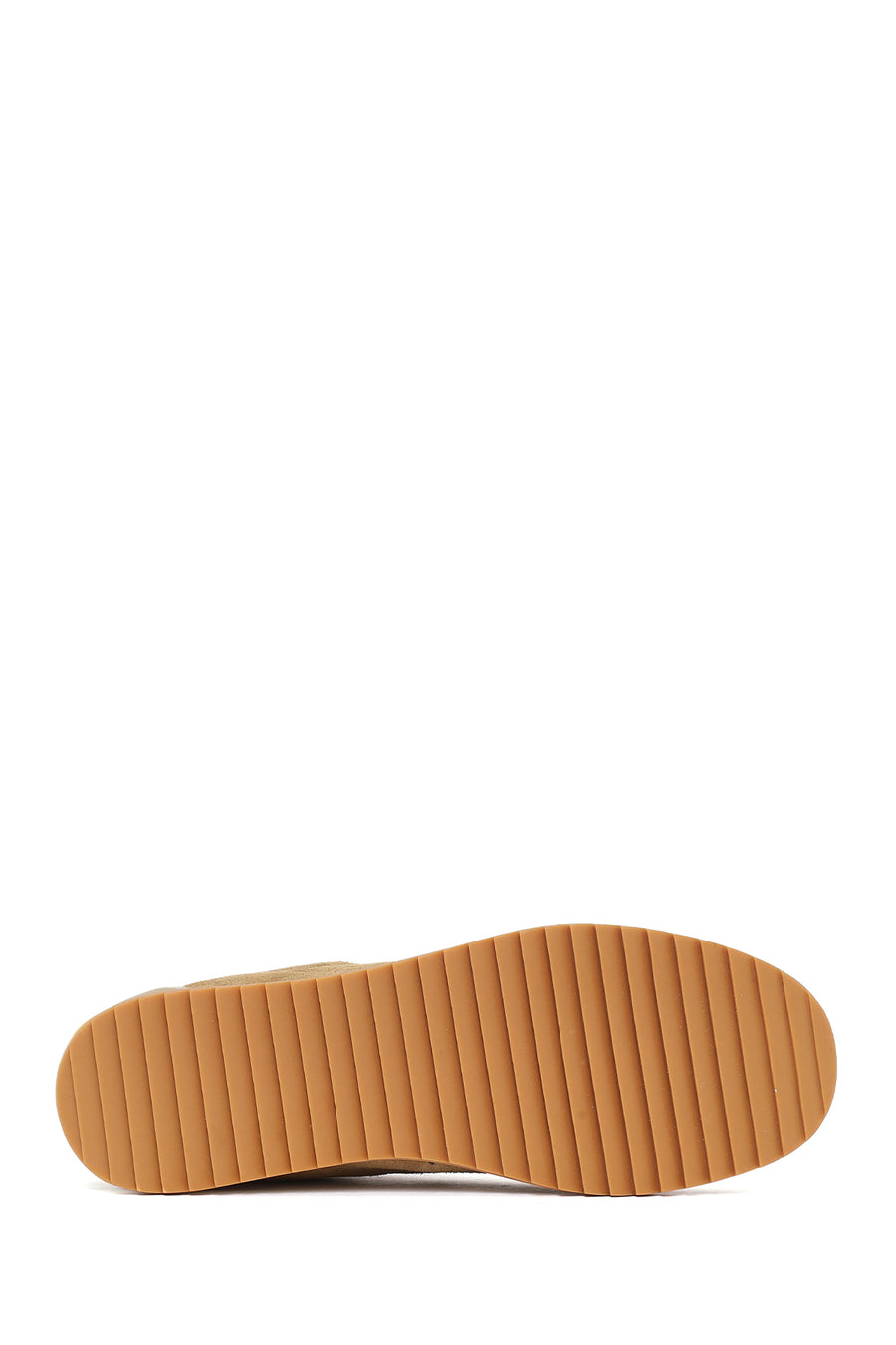 Kadın Bej Bağcıklı Süet Deri Sneaker