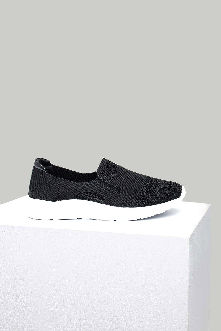 Black Fabric Women's Sneaker