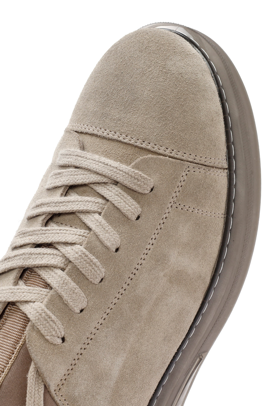 Male Beige Lace-up Suede Leather Sneaker