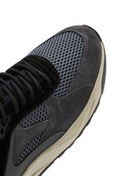 Erkek Antrasit Süet Deri Detaylı Sneaker | Derimod