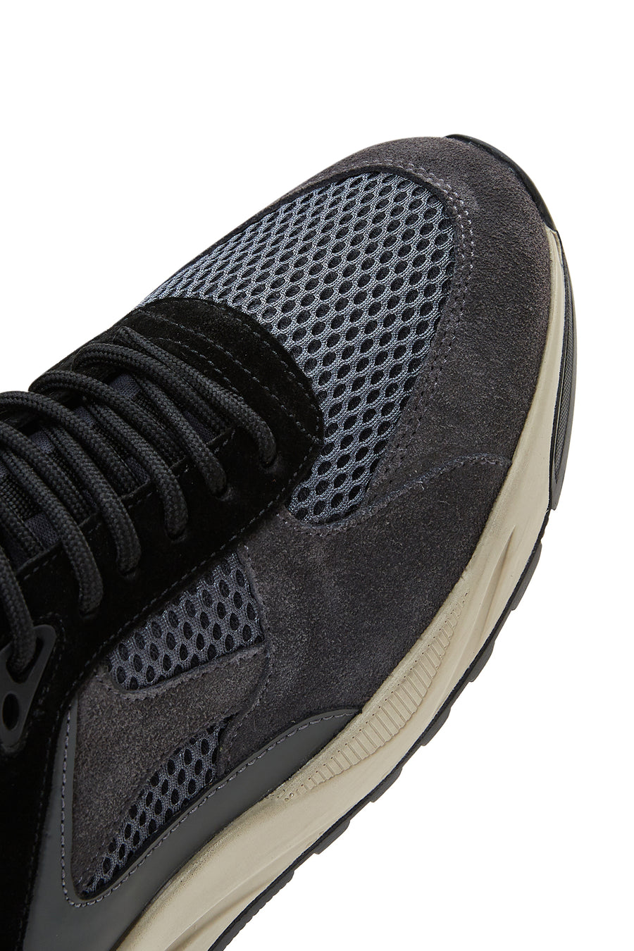 Erkek Antrasit Süet Deri Detaylı Sneaker