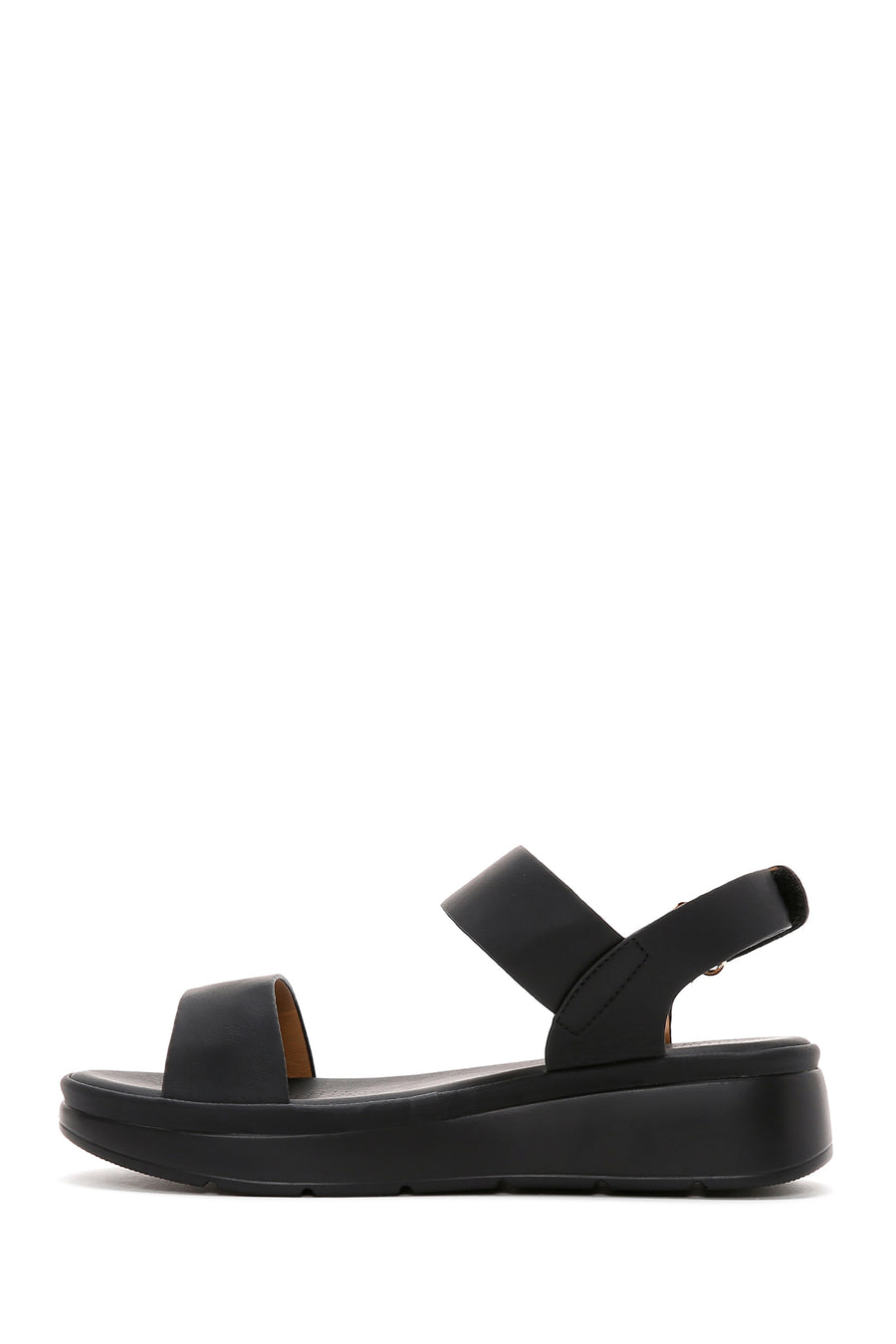 Women's Black Thick Sole Comfort Sandals