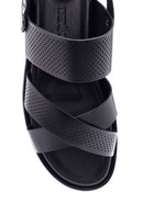 Men's Leather Perforated Sandals | Derimod