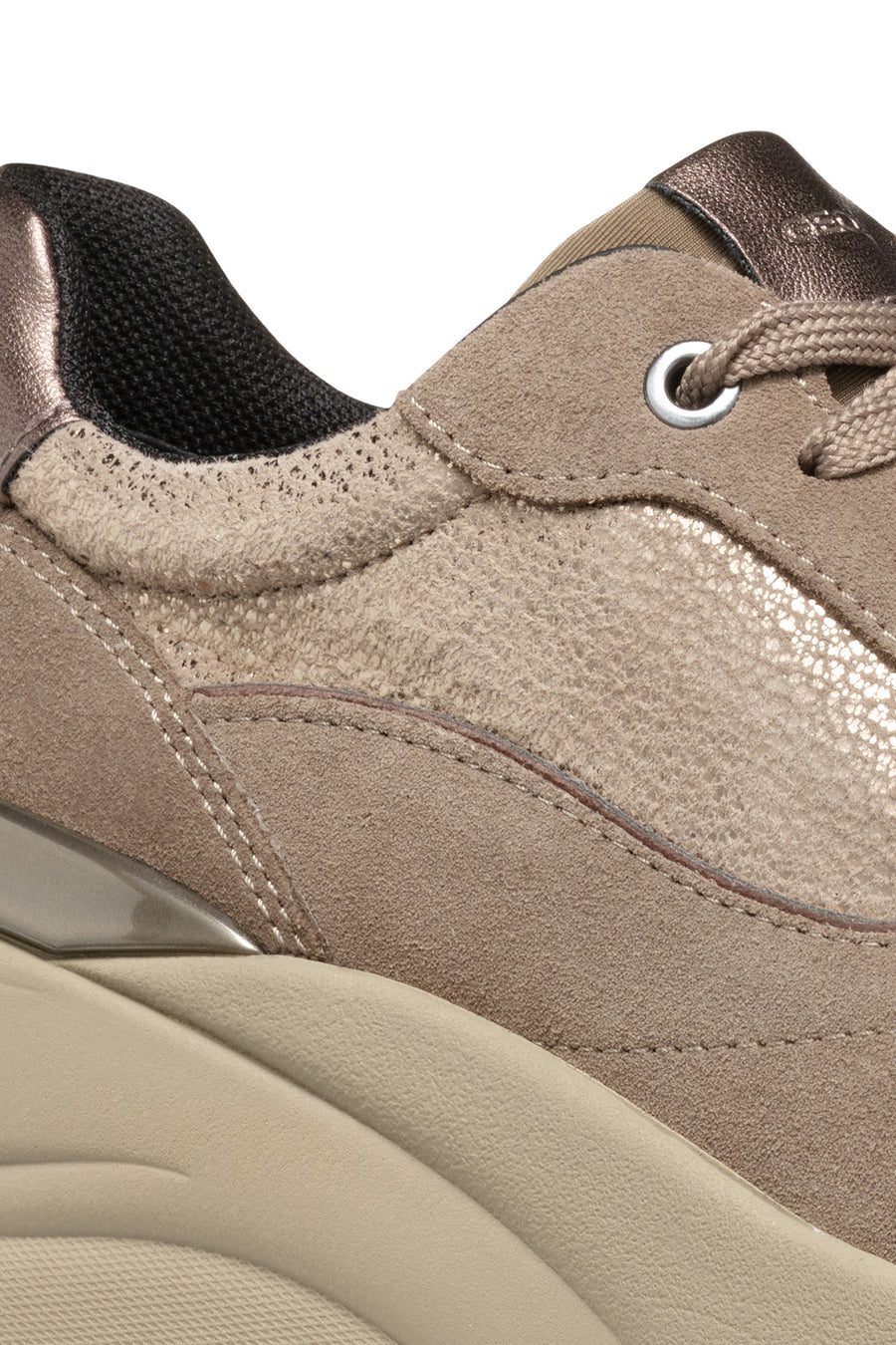 Geox Kadın Vizon Spherica Ec13 Bağcıklı Kalın Taban Sneaker