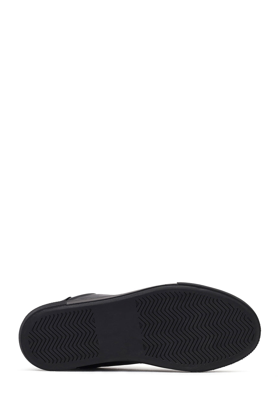 Kadın Siyah Bağcıklı Deri Sneaker