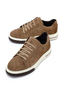 Male Mink Lace-up Thick-Soled Suede Leather Sneaker | Derimod