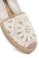 Kadın Krem Desenli Espadril | Derimod