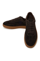 Male Brown Lace-Up Thick-Soled Suede Leather Sneaker | Derimod