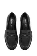 Kadın Siyah Deri Maskülen Loafer | Derimod