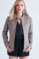 Latinia Women's Leather Jacket | Derimod