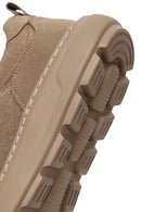 Derimod Zero Male Beige Lace-Up Thick-Soled Fabric Sneaker | Derimod