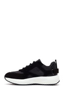Woman Black Lace-up Thick-Soled Leather Sneaker | Derimod