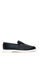 Erkek Lacivert Deri Loafer | Derimod