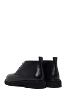 Male Black Lace-up Leather Casual Boots | Derimod