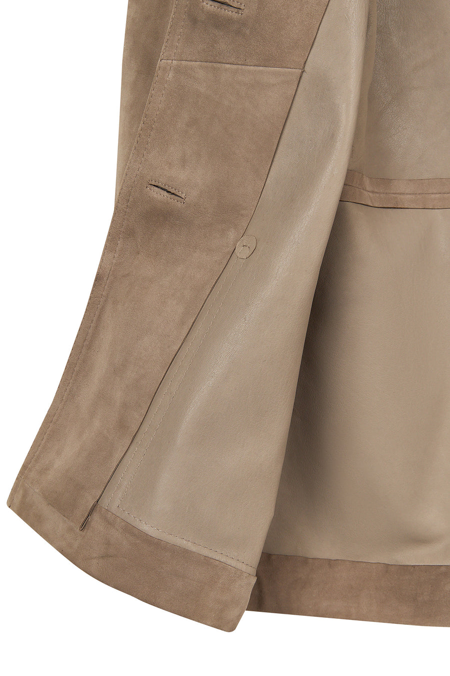 Luna Woman Beige Blazer Suede Jacket