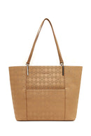 Women's Tan Printed Shoulder Bag | Derimod