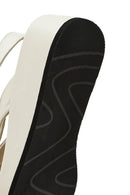 Women's Beige Ankle Buckle Thick Soled Leather Sandals | Derimod