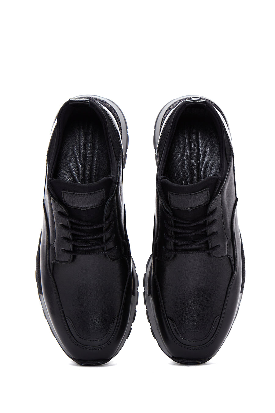 Erkek Siyah Deri Sneaker