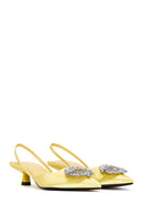 Women's Yellow Stone Heeled Shoes | Derimod
