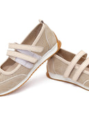 Women's Beige Strapped Suede Leather Ballet Flats | Derimod
